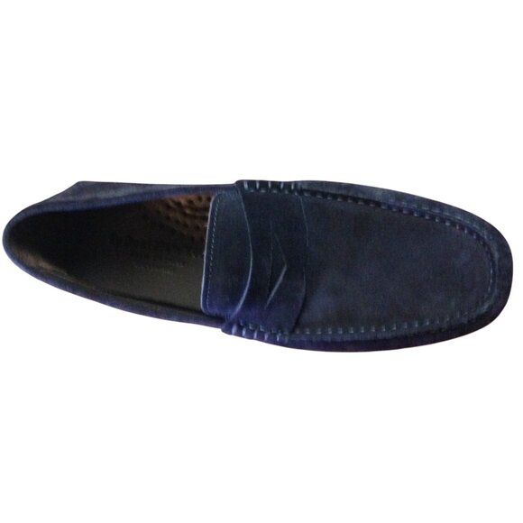 To Boot New York Ocean Drive Suede Driver Loafer Blue 8M NWT - Picture 4 of 14